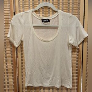 Reformation Ivory Short Sleeve Tee